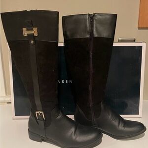 Karen Scott Black Tall Heeled Boots